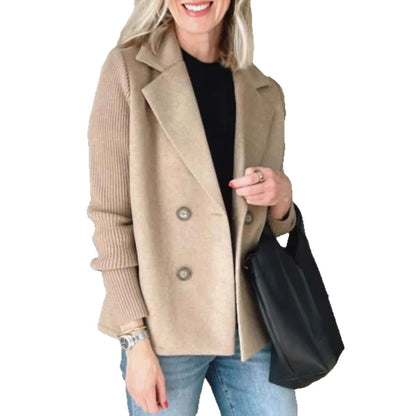 Wool Blend Splicing Jacket