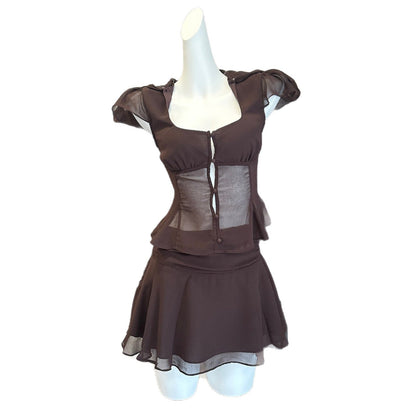 Casual Ruffle Dress Set Drip Depot