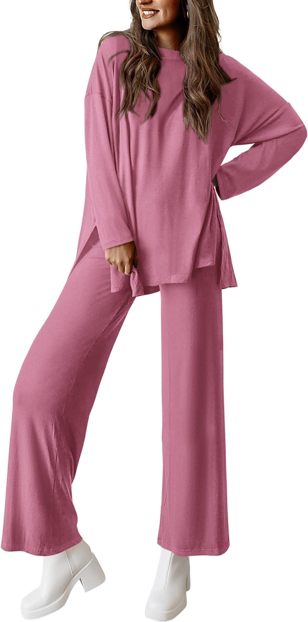 Solid Color Casual Suit Set