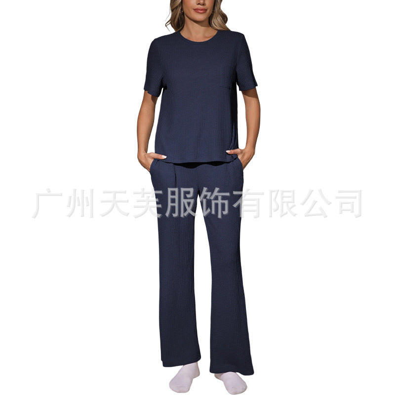 Textured Waffle Casual Set