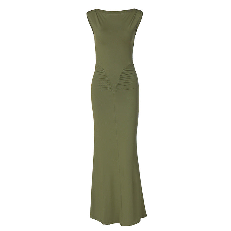 Slim Fit Pleated Dress