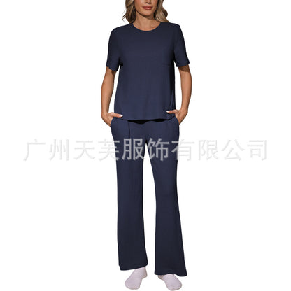 Textured Waffle Casual Set