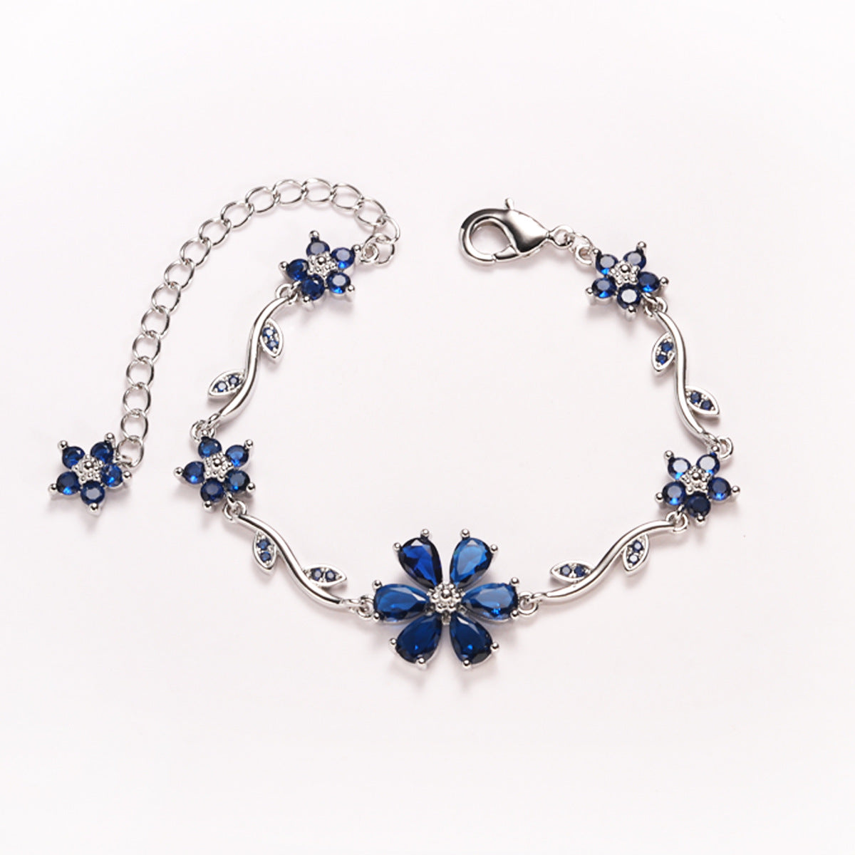 Floral Gold Plated Chain Bracelet