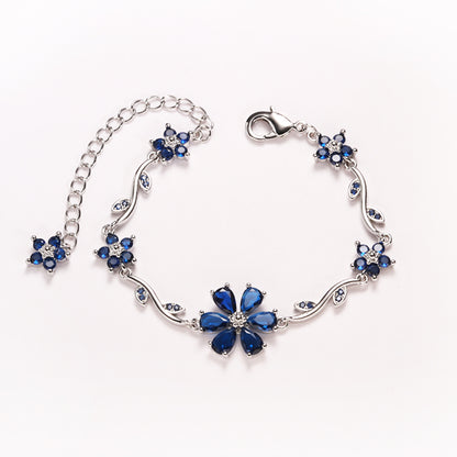 Floral Gold Plated Chain Bracelet