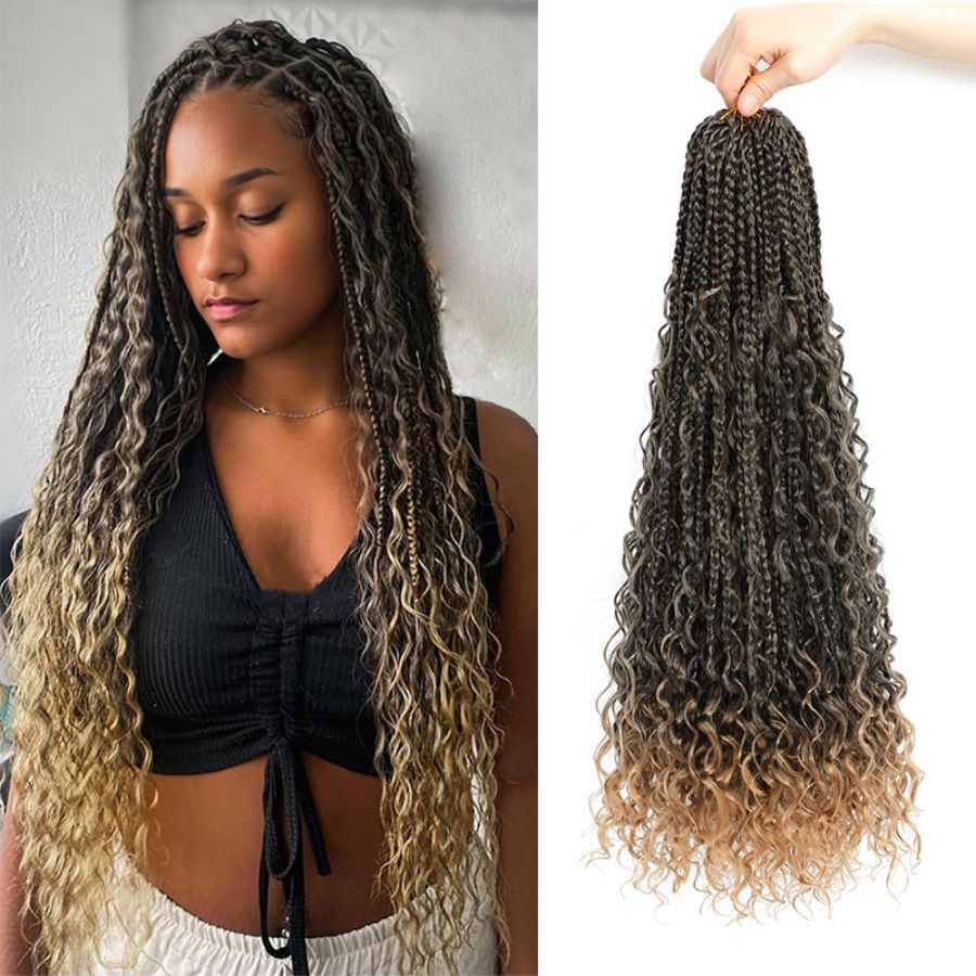 Curly Three-Strand Braids Crochet Hair Braids Drip Depot