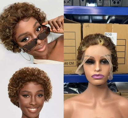 Brazilian Real Human Hair Pixie Curly Wig Drip Depot