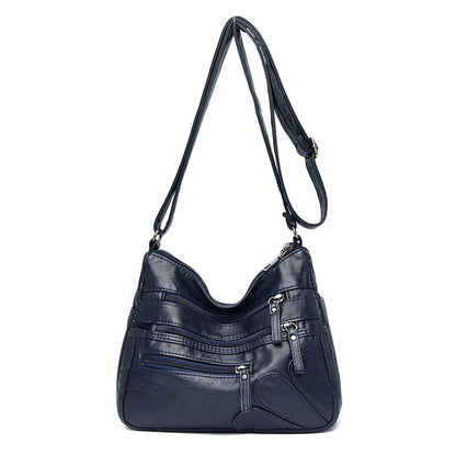 Soft Leather Crossbody Bag with Large Capacity