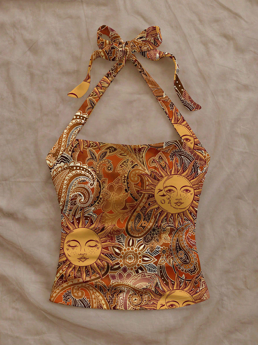 Womens Halter Neck Sling Top