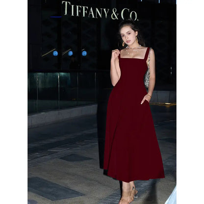 Elegant Long Sleeveless Dress