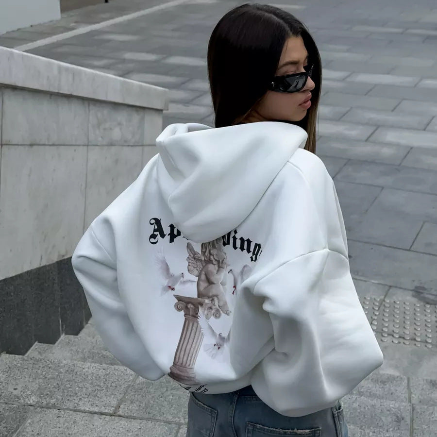 Back-printed hooded sweatshirt