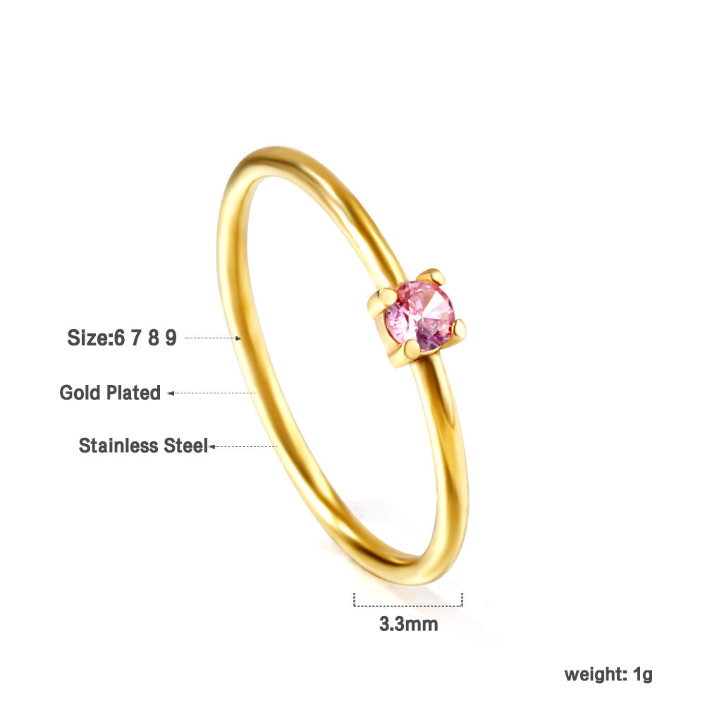 Zircon color-diamond ring Drip Depot