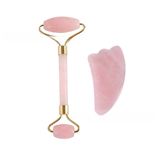Rose Quartz Facial Roller and Gua Sha Tool