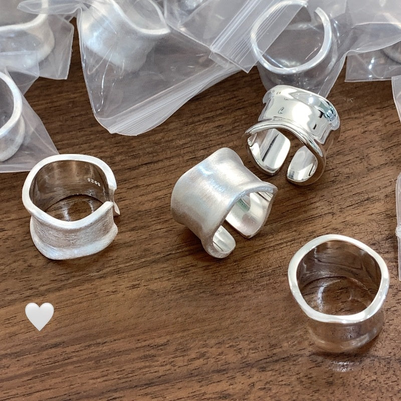Adjustable Sterling Silver Geometric Ring