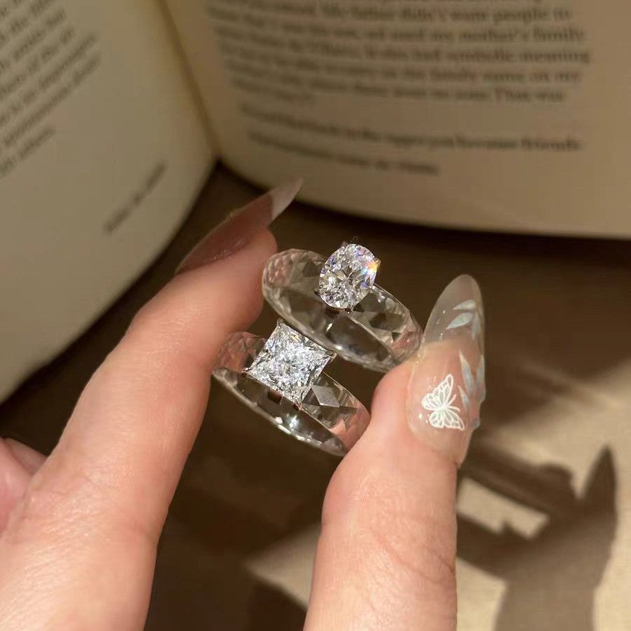 Super Shiny Minimalist Ins-Style Niche Personality Ring for Women Drip Depot