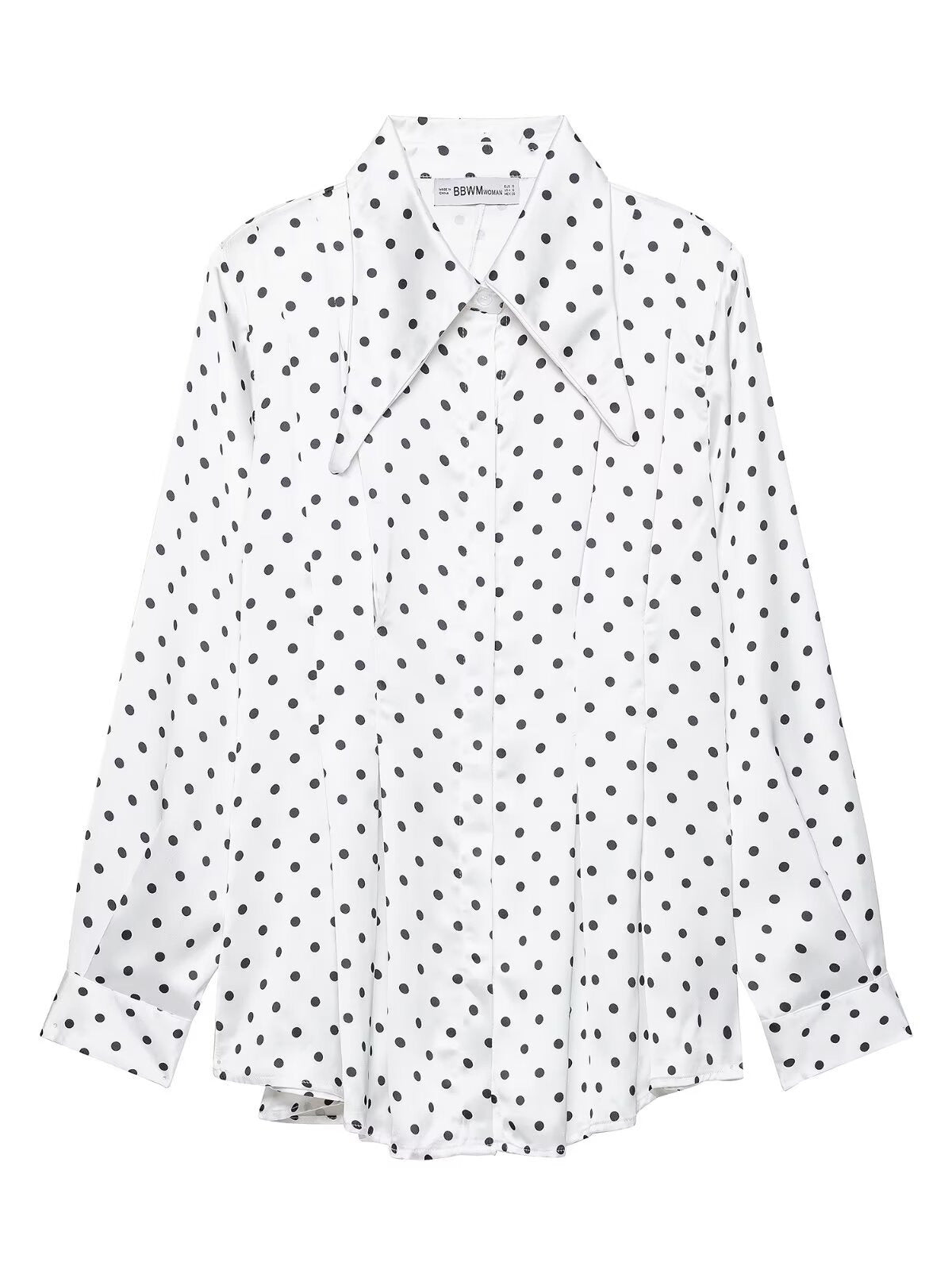 Women's Polka Dot Shirt and High-Waisted Pants Drip Depot