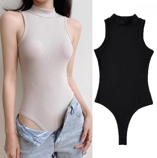 Womens Half Turtleneck Sleeveless Top Drip Depot
