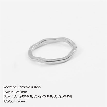 Double Layer Stacked Wavy Vintage Stainless Steel Ring Drip Depot