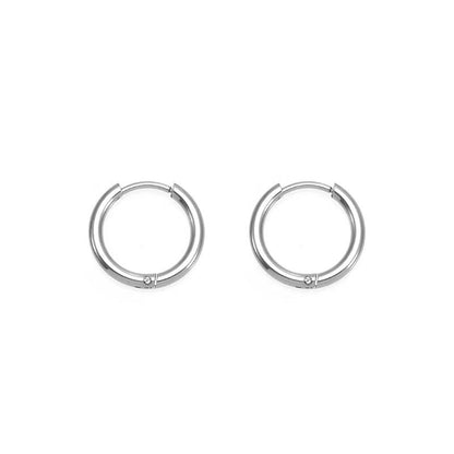Stainless Steel Electroplated Circle Earrings Drip Depot