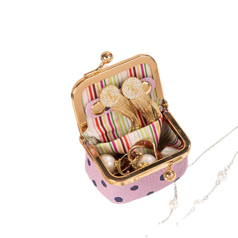Mini Portable Jewelry Storage Box with Zipper Drip Depot