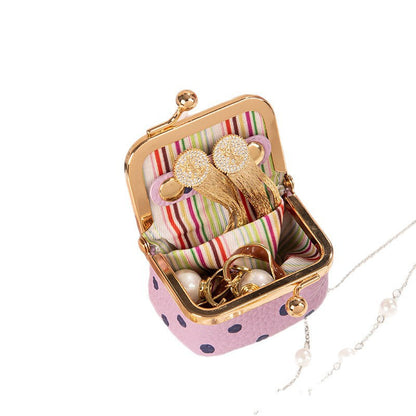 Mini Portable Jewelry Storage Box with Zipper Drip Depot