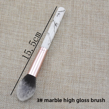 Marble Makeup Brush Pattern Flame Highlight Contour Blush Brush for Beginners