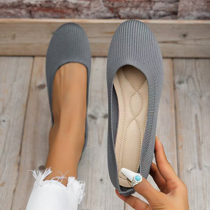 Knitted Flat Bottom Casual Shoes Drip Depot