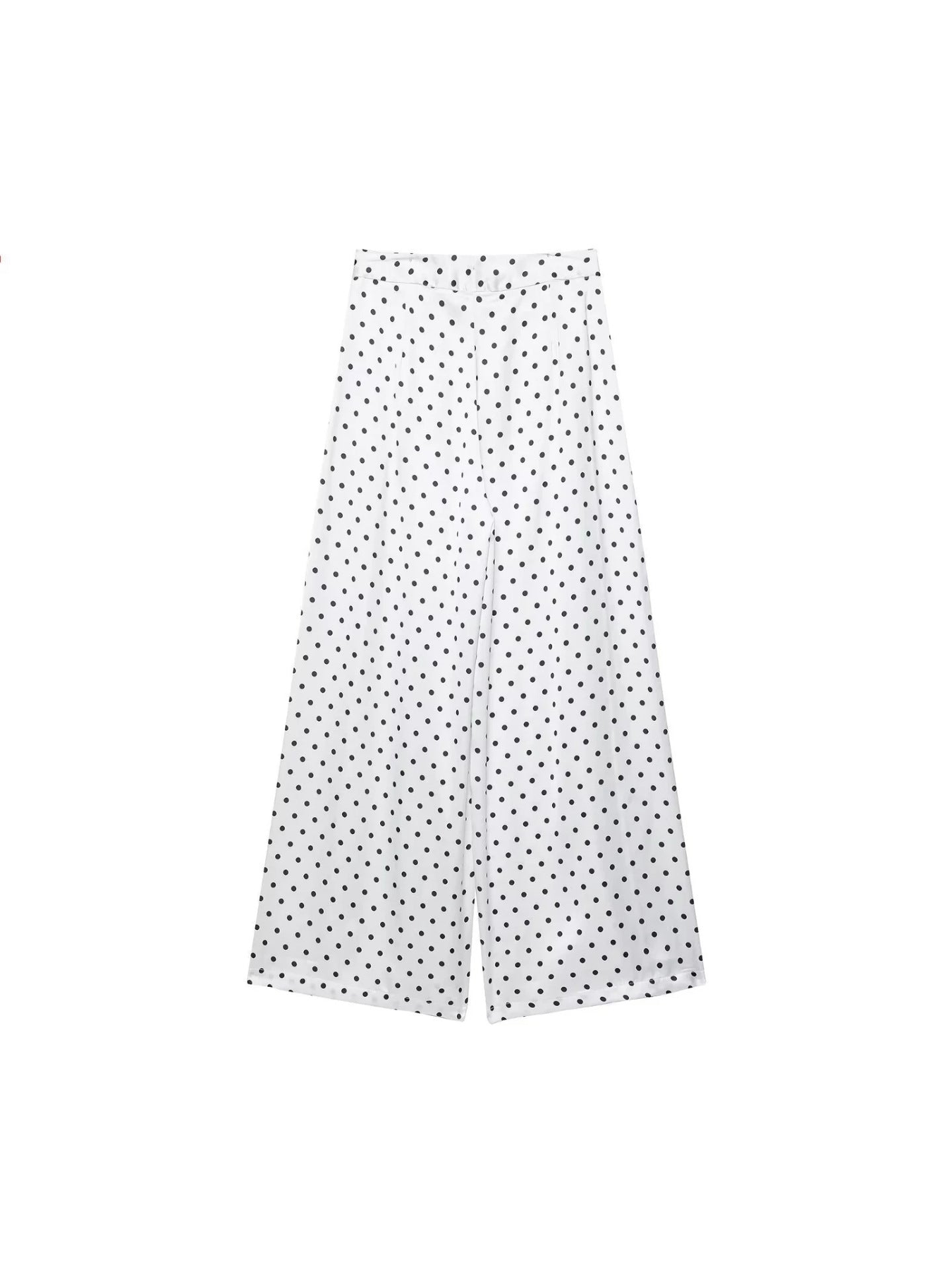 Women's Polka Dot Shirt and High-Waisted Pants Drip Depot