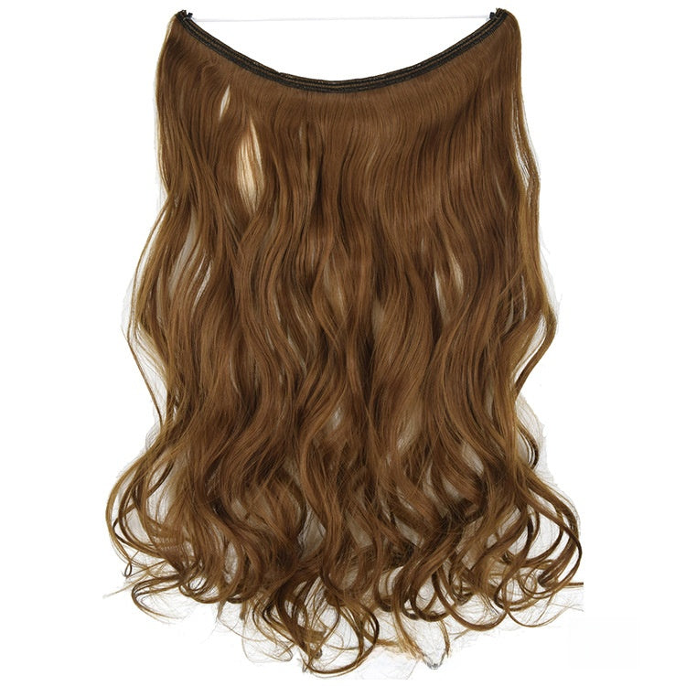Seamless Fish Line Hair Extension Curly Synthetic Wig