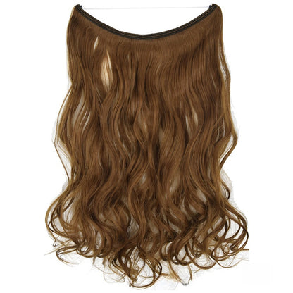 Seamless Fish Line Hair Extension Curly Synthetic Wig