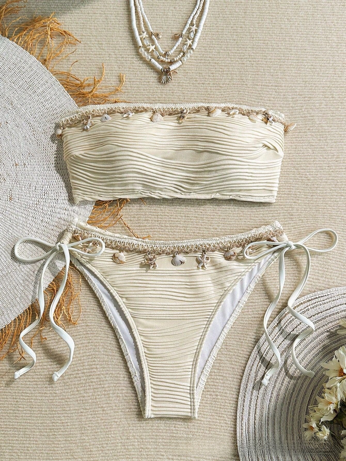 Strapless Shell Bikini Swimwear