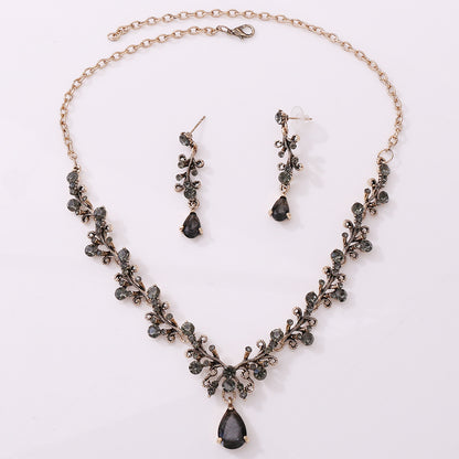 Bridal Zircon Necklace and Earrings Set