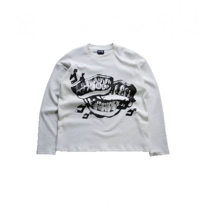 Retro Print Fashion Casual Round Neck Pullover