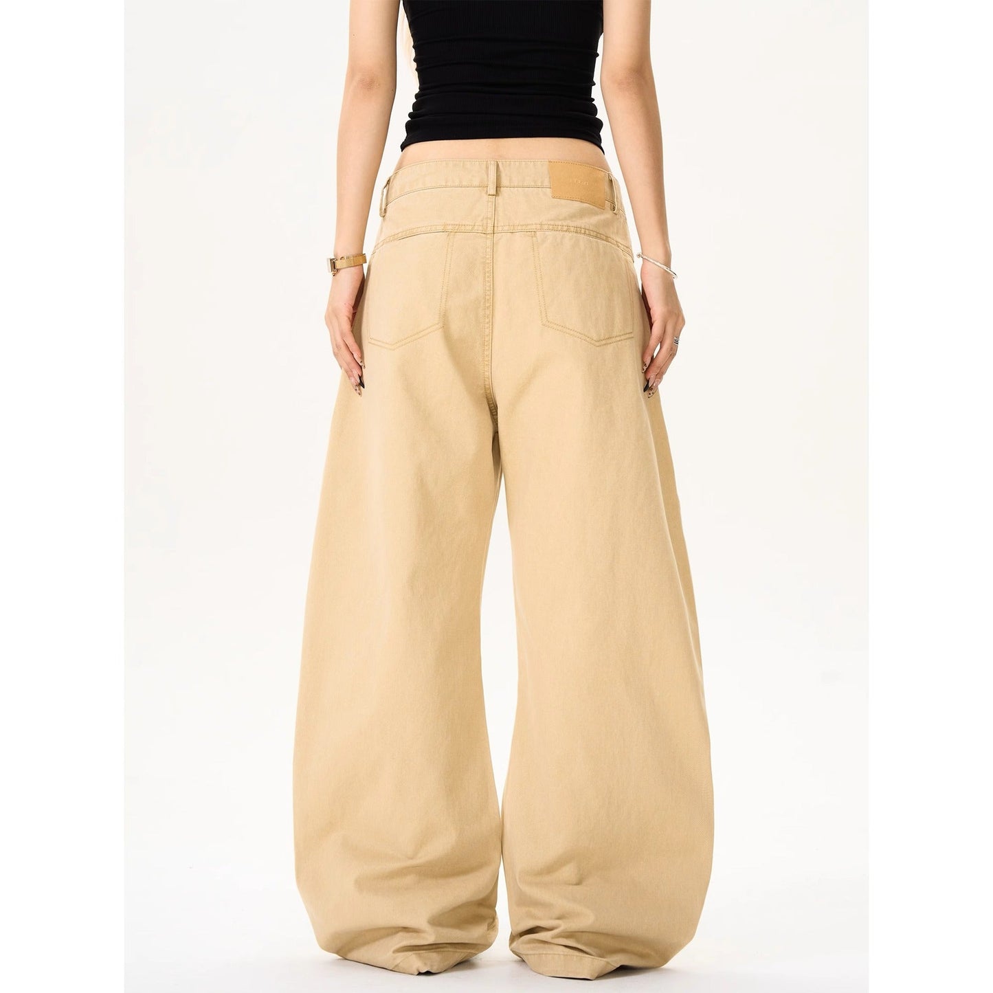 Deconstructed Wide-Leg Cotton Casual Pants Drip Depot